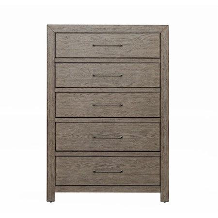 Rustic 5-Drawer Bedroom Chest with Felt and Cedar Lined Drawers