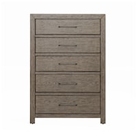 Rustic 5-Drawer Bedroom Chest with Felt and Cedar Lined Drawers