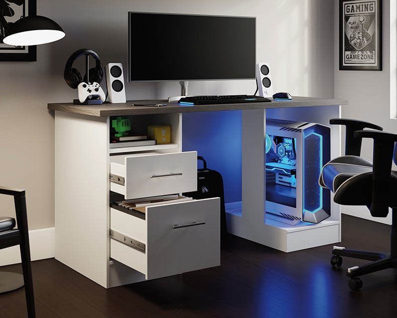 Two-Drawer Gaming Desk