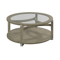 Round Coffee Table with Tempered Glass Top