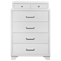 Transitional 6-Drawer Bedroom Chest with Felt-Lined Drawers