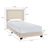 Accentrics Home Fashion Beds Twin Upholstered Bed