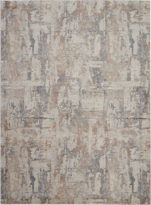 7'10" x 10'6" Beige/Grey Rectangle Rug
