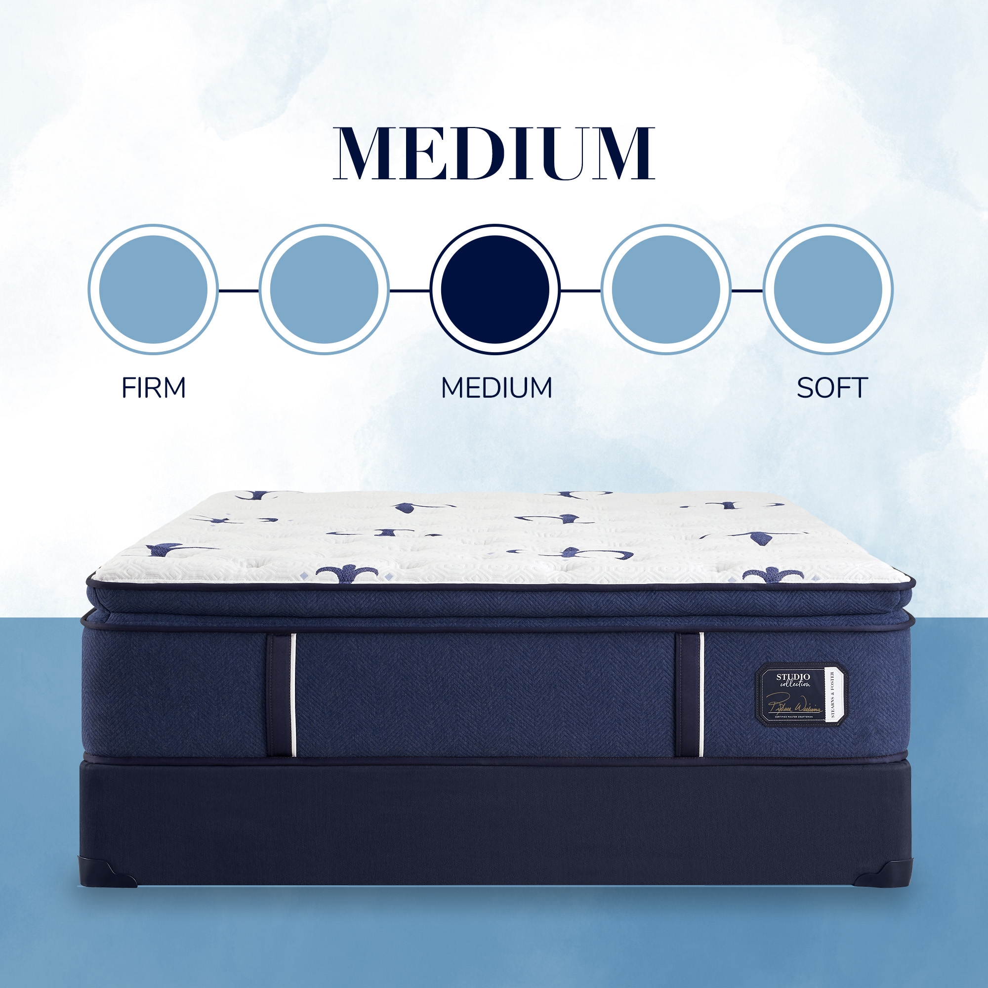 Stearns & Foster Studio Medium Euro Pillowtop Studio Medium Euro Pillowtop Queen