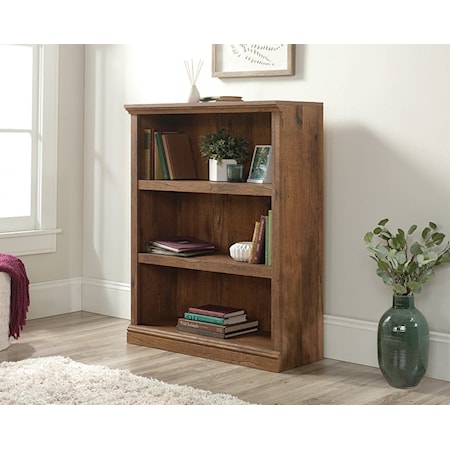 Rustic 3-Shelf Bookcase