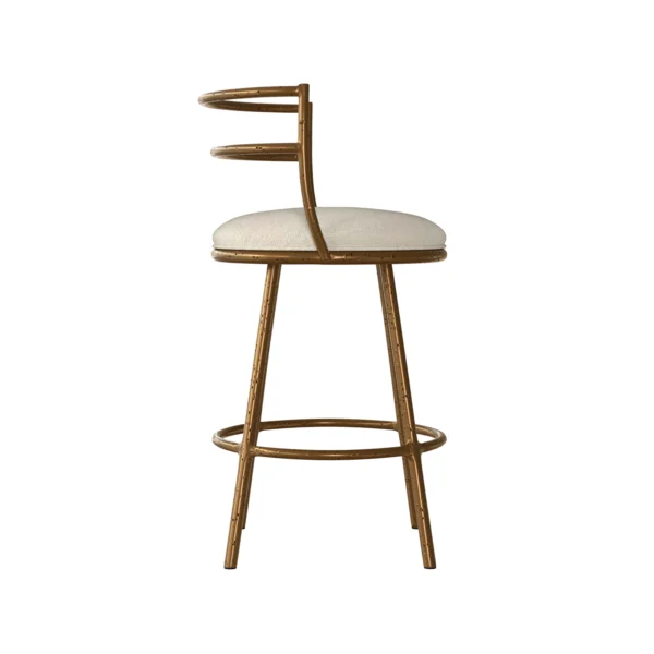 Swivel Bar Stool with Hammered Finish