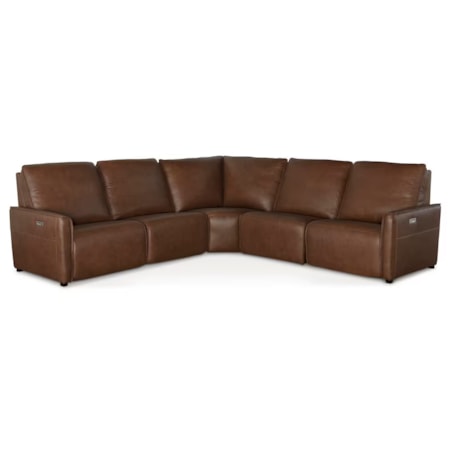 Everett Leather Reclining Sectional