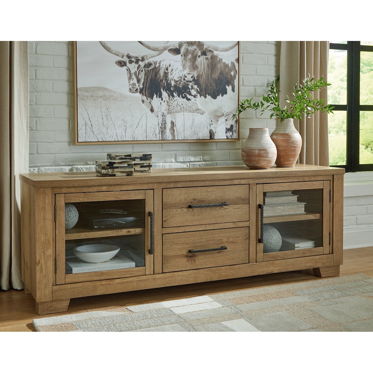 Signature Design by Ashley Galliden Extra Large TV Stand