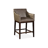 Transitional Counter Stool with Scoop Arms