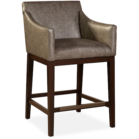 Transitional Counter Stool with Scoop Arms