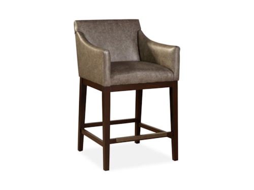 Transitional Counter Stool with Scoop Arms