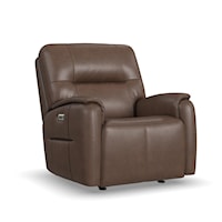 Casual Power Gliding Recliner with Power Headrest