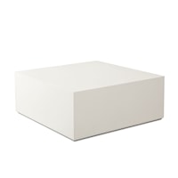 Montage Square Cocktail Table In Ivory Faux Cement Finish