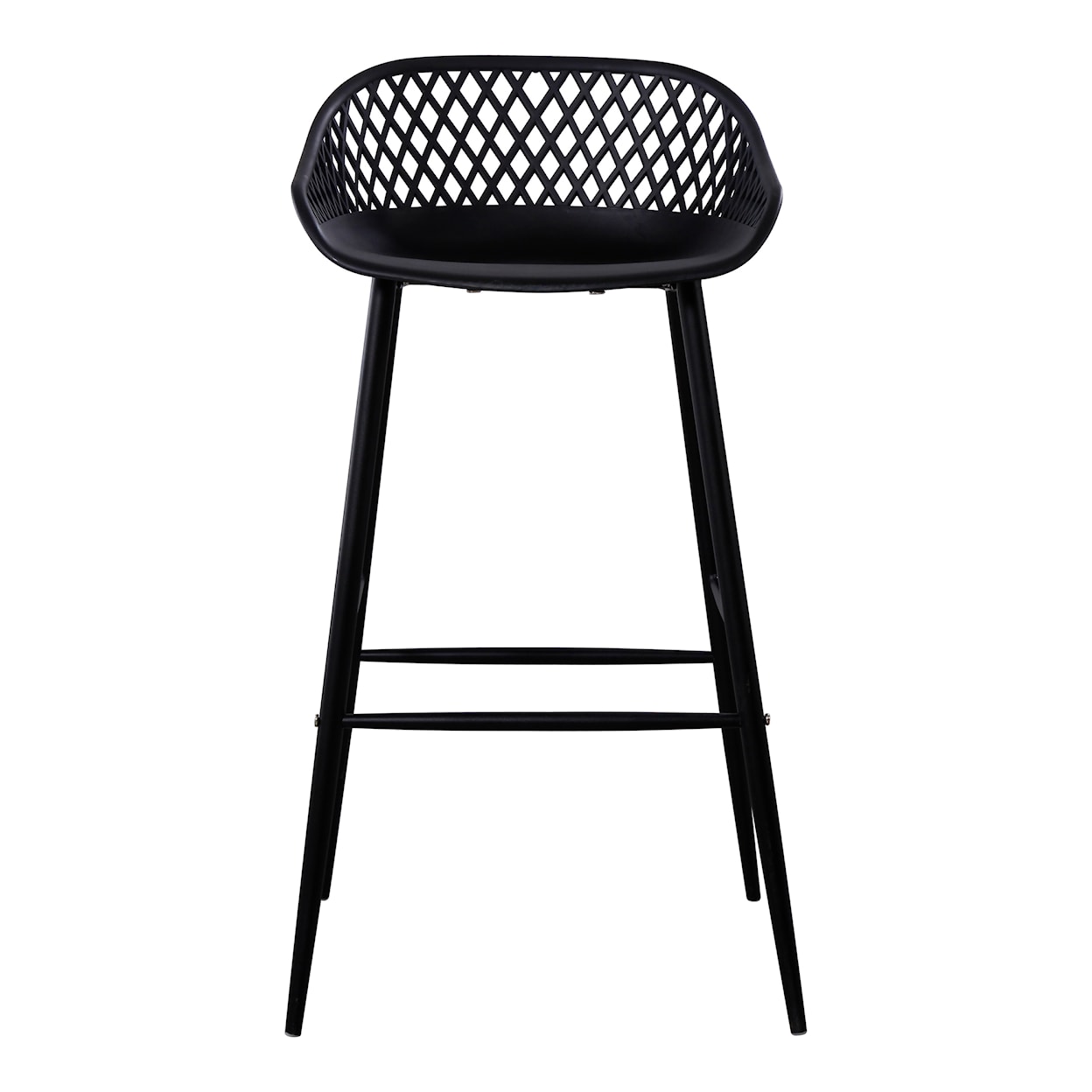 Moe's Home Collection Piazza Piazza Outdoor Barstool Black-M2