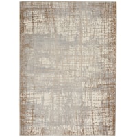 6' x 9 Ivory/Taupe Rectangle Rug
