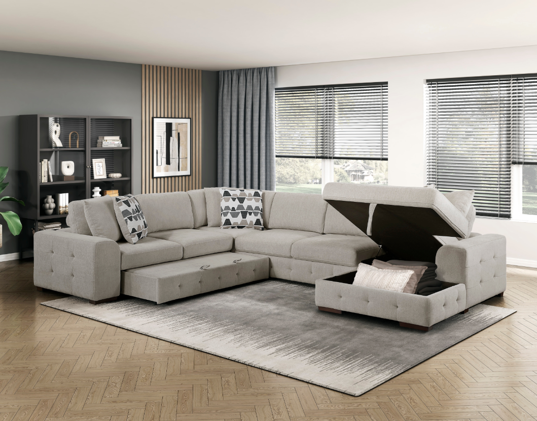 Homelegance Raife 4-Piece Sectional Sofa