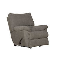 Casual Rocking Reclining Chair with Pillow Arms