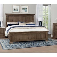 Rustic King Panel Bed