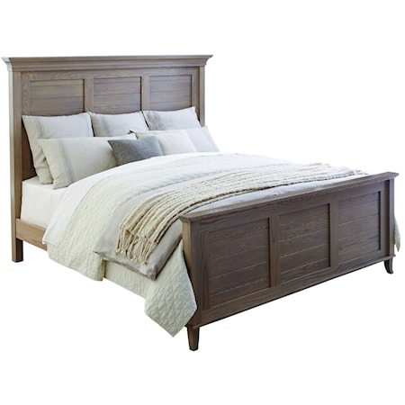 King Panel Bed with High Footboard