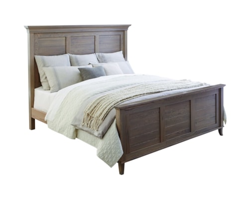 King Panel Bed with High Footboard