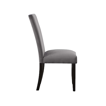 Gray Velvet Side Chair