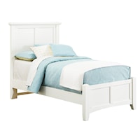 Casual Twin Mansion Bed with Low Profile Footboard