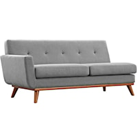 Left-Arm Upholstered Fabric Loveseat