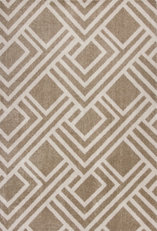 9'6" X 6'7" Beige Modeme Area Rug