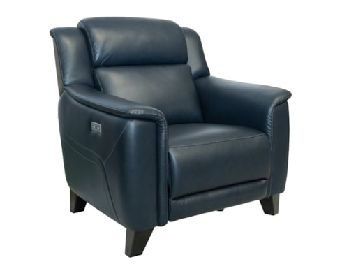 Contemporary Power Recliner with Power Headrest