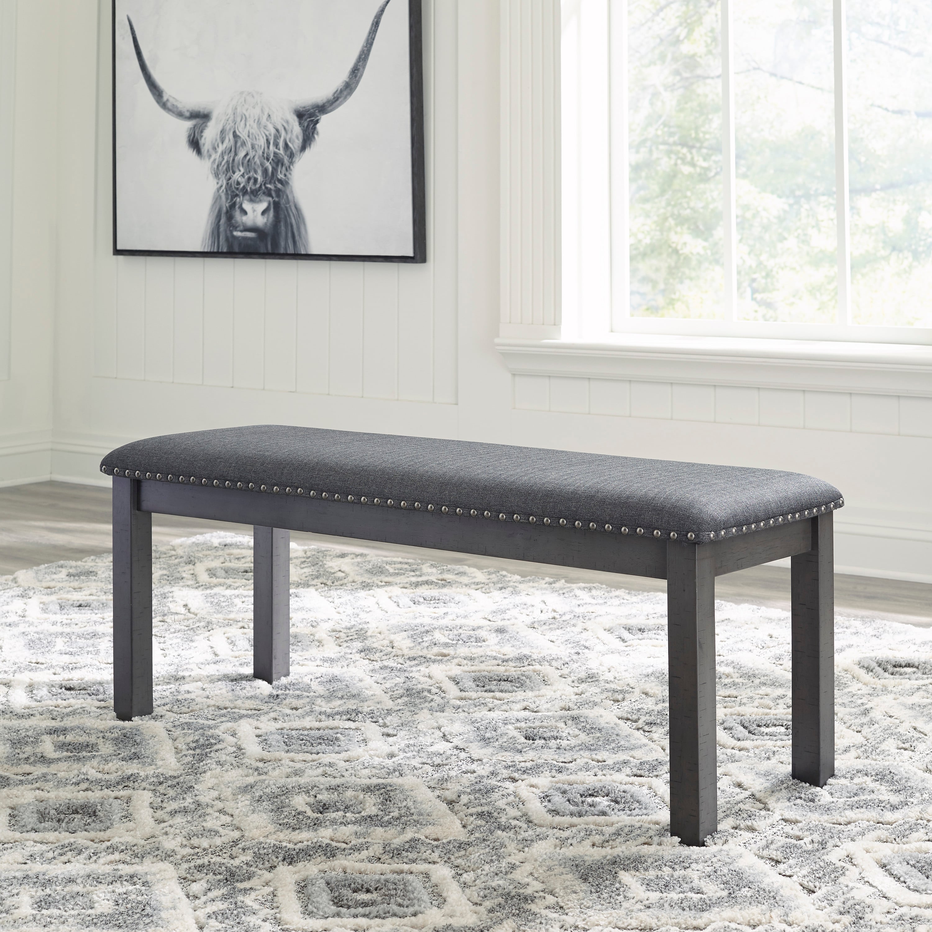 Signature Design by Ashley Myshanna D62900 Dining Bench with Nailhead