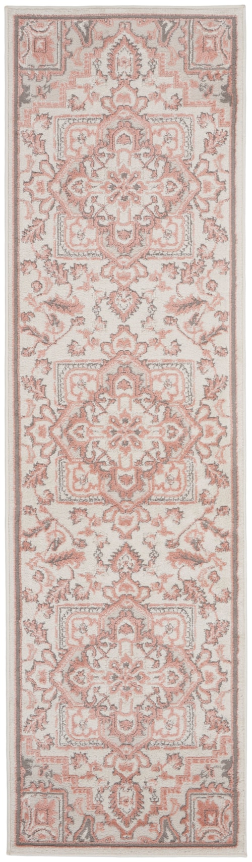 2'3" x 7'6" Ivory Brick Runner Rug