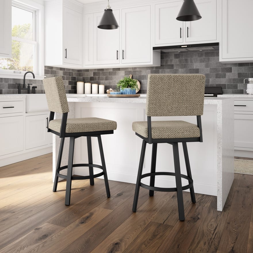 Upholstered Counter Height Swivel Stool