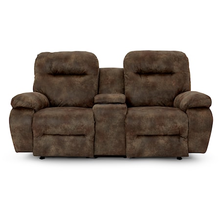 Power Rocking Reclining Console Loveseat