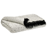 Leonita Black/White Throw