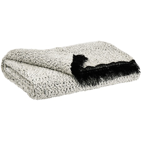 Leonita Black/White Throw