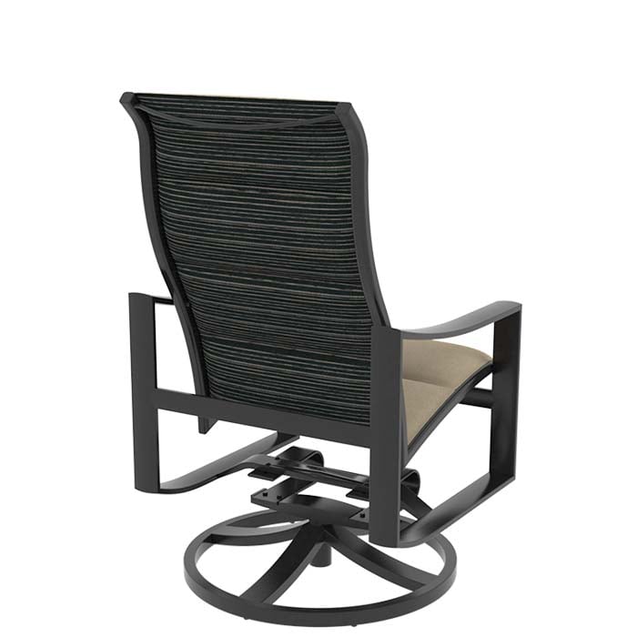 Tropitone Kenzo Padded Sling High-Back Swivel Rocker