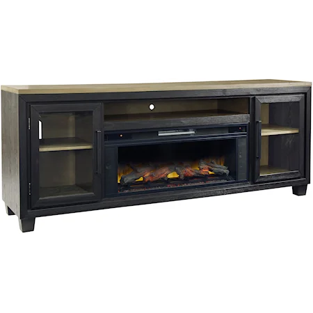 83" TV Stand with Electric Fireplace