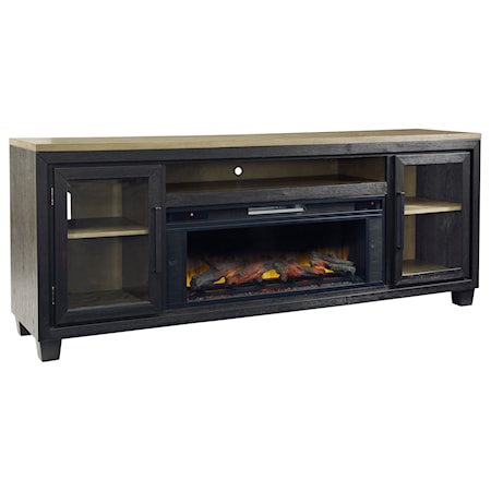 83" TV Stand with Electric Fireplace