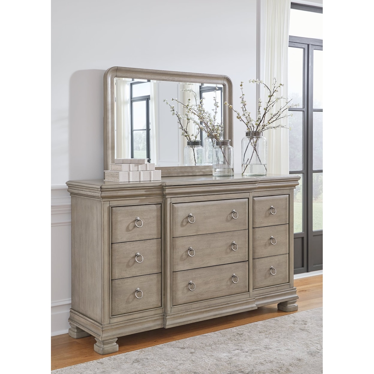 Ashley Furniture Signature Design Lexorne Dresser and Mirror