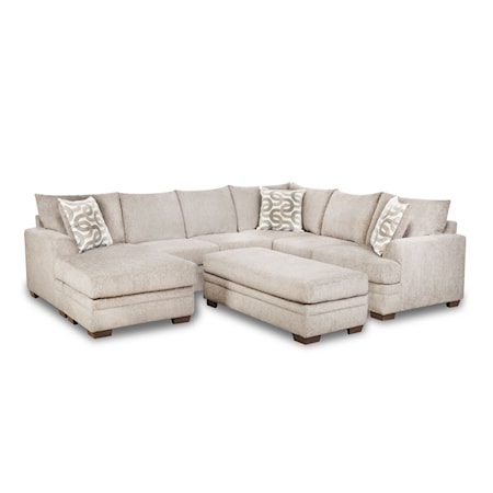 Sectional Sofa with Ottoman