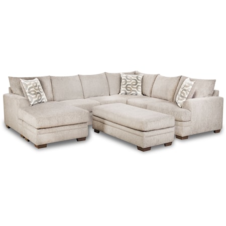 Sectional Sofa with Ottoman