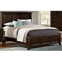 Transitional King Mansion Bed with Low Profile Footboard