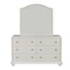 Liberty Furniture Stardust 6-Drawer Dresser with Arched Mirror