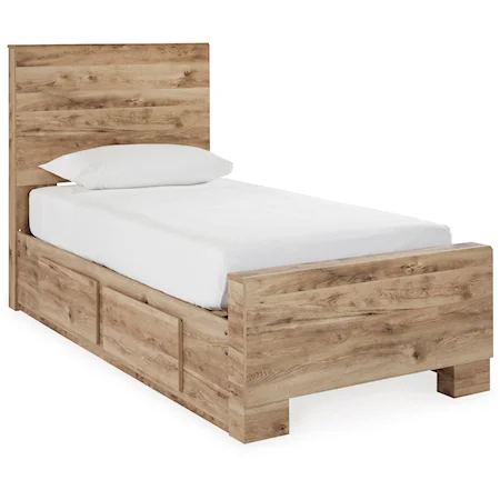 Twin Panel Bed with 1 Side Storage