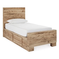 Twin Panel Bed with 2 Side Storage