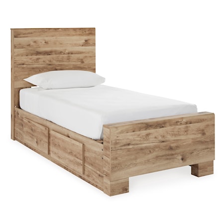 Twin Panel Bed with 2 Side Storage