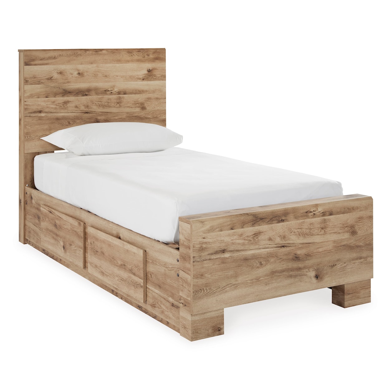 Ashley Signature Design Hyanna Twin Panel Bed with 1 Side Storage