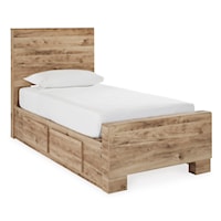 Twin Panel Bed with 1 Side Storage