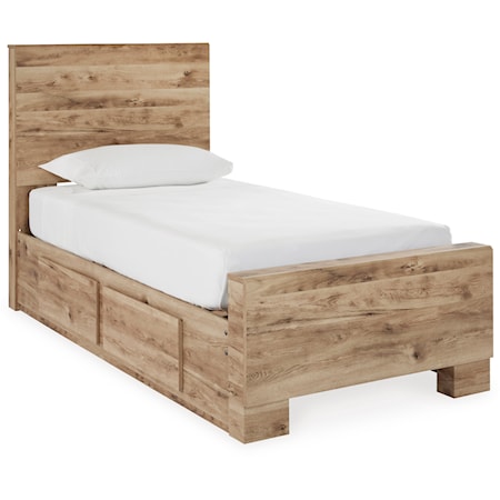 Twin Panel Bed with 1 Side Storage
