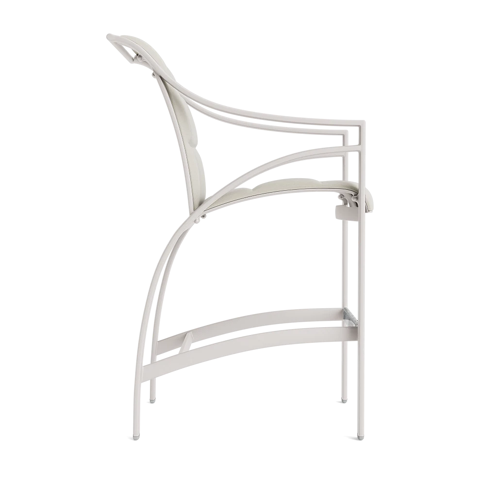 Brown Jordan Pasadena Padded Sling Slope-Arm Barstool